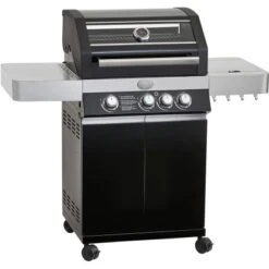 Rösle Gasgrill BBQ-Station Videro G3 50mbar 3 Brenner Und Seitenbrenner Schwarz