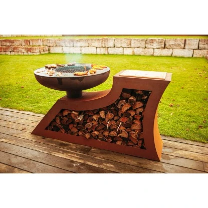 Ferrum Art Design Feuerstelle L-Form Rost 14 Ferrum Art Design Feuerstelle L-Form Rost – Bild 14