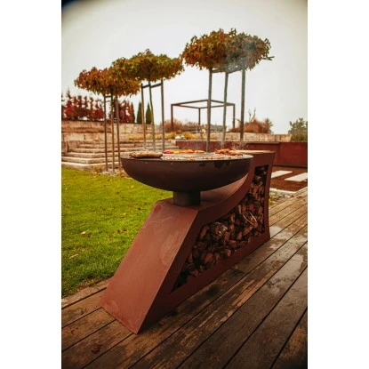 Ferrum Art Design Feuerstelle L-Form Rost 10 Ferrum Art Design Feuerstelle L-Form Rost – Bild 10