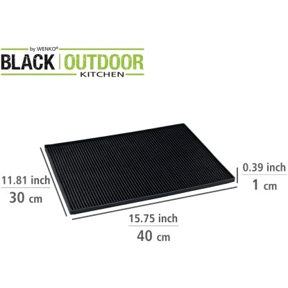 Wenko Abtropfmatte Maxi 40 Cm X 30 Cm Black Outdoor Kitchen Schwarz 3 Wenko Abtropfmatte Maxi 40 Cm X 30 Cm Black Outdoor Kitchen Schwarz – Bild 3