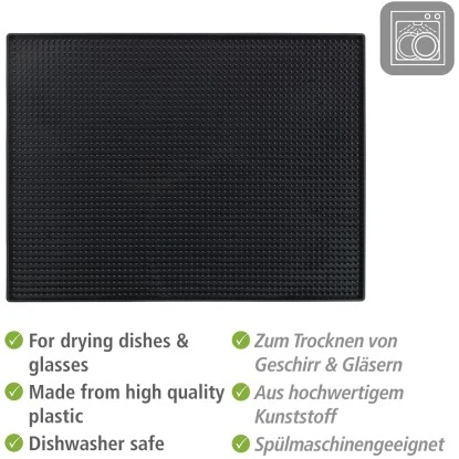 Wenko Abtropfmatte Maxi 40 Cm X 30 Cm Black Outdoor Kitchen Schwarz 4 Wenko Abtropfmatte Maxi 40 Cm X 30 Cm Black Outdoor Kitchen Schwarz – Bild 4