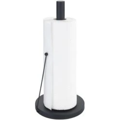 Wenko Küchenrollenhalter Clayton Pulverbeschichtetes Metall Schwarz -Angebote Grill König Store 4008838371305 1068 03