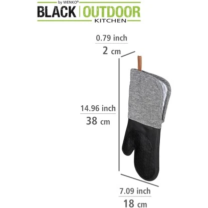 Wenko Topfhandschuhe Ada 2er-Set Silikon-Handflächen Schwarz 4 Wenko Topfhandschuhe Ada 2er-Set Silikon-Handflächen Schwarz – Bild 4