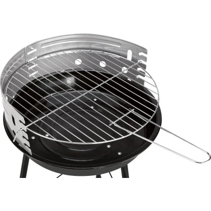 Holzkohle-Rundgrill 56 Cm X Ø 36,5 Cm Schwarz-Silber 2 Holzkohle-Rundgrill 56 Cm X Ø 36,5 Cm Schwarz-Silber – Bild 2