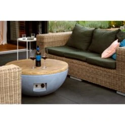 Dobar Outdoor-Feuerschale Mit Gasflamme Lunar Ø 90 Cm Grau -Angebote Grill König Store 4637 lavaofenfeuerstelle 7