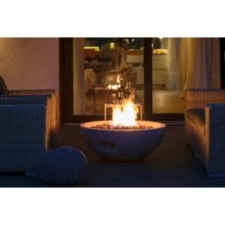 Dobar Outdoor-Feuerschale Mit Gasflamme Lunar Ø 90 Cm Grau -Angebote Grill König Store 4637 lavaofenfeuerstelle 9