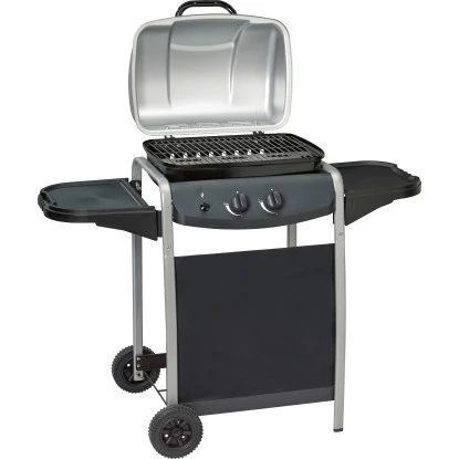 Gasgrill Mit 2 Brennern Und Seitentischen 1 Gasgrill Mit 2 Brennern Und Seitentischen