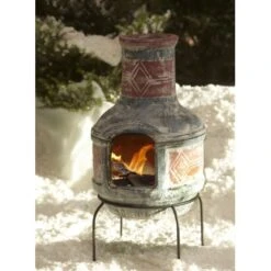 Buschbeck Mexiko-Grillkamin Geodesign Ton Inkl. Grillrost -Angebote Grill König Store 6871107 picture 1