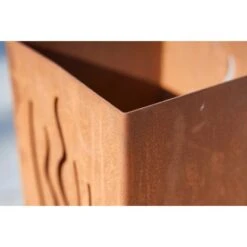 Gartenfreude FeuersäuleDesign Wellen Edelrost 16 X 16 X 50 Cm -Angebote Grill König Store 753063 4655 06