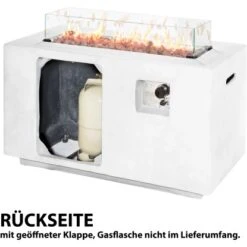 Amare Gas-Feuerstelle Für Den Außenbereich Weiß -Angebote Grill König Store 765591 4655 06