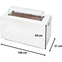 Amare Gas-Feuerstelle Für Den Außenbereich Weiß -Angebote Grill König Store 765591 4655 07