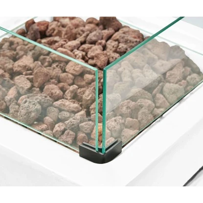 Amare Gas-Feuerstelle Für Den Außenbereich Quadratisch Weiß 6 Amare Gas-Feuerstelle Für Den Außenbereich Quadratisch Weiß – Bild 6