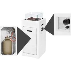 Amare Gas-Feuerstelle Für Den Außenbereich Quadratisch Weiß 19 Amare Gas-Feuerstelle Für Den Außenbereich Quadratisch Weiß -Angebote Grill König Store 765603 4655 08