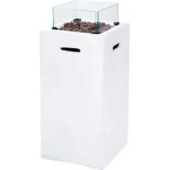 Amare Gas-Feuerstelle Für Den Außenbereich Quadratisch Weiß 23 Amare Gas-Feuerstelle Für Den Außenbereich Quadratisch Weiß -Angebote Grill König Store 765603 4655 12