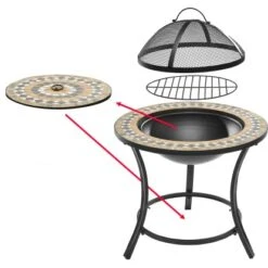 Gartenfreude Feuerstelle Mosaik -Angebote Grill König Store 765608 4655 05