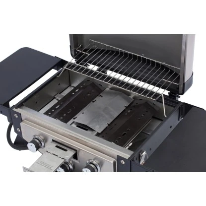 El Fuego Tischgasgrill Smoker Medison 2 Brenner Silber 10 El Fuego Tischgasgrill Smoker Medison 2 Brenner Silber – Bild 10