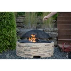 Westmann Feuerstelle Mit Abfanggitter Steinoptik -Angebote Grill König Store 8346603 1741 WMLG909 07