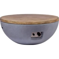 Dobar Outdoor-Feuerschale Mit Gasflamme Lunar Ø 90 Cm Grau -Angebote Grill König Store lavaofengasfeuerstelle 04