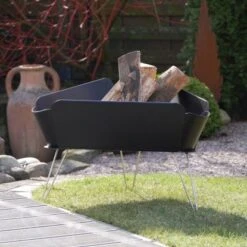 VASNER Merive M1 Feuerschale Niedrig Abgerundet Schwarz -Angebote Grill König Store sign garten terrasse mood2 1