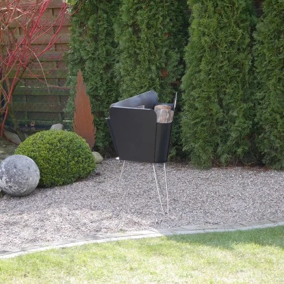 VASNER Merive M2 Feuerkorb Mittelhoch Abgerundet Schwarz 4 VASNER Merive M2 Feuerkorb Mittelhoch Abgerundet Schwarz – Bild 4