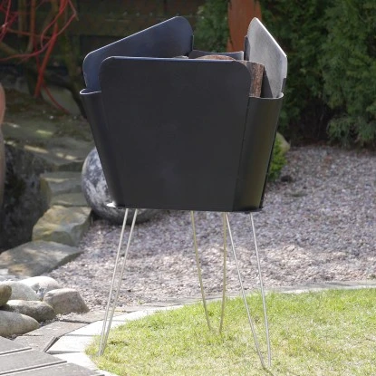 VASNER Merive M2 Feuerkorb Mittelhoch Abgerundet Schwarz 5 VASNER Merive M2 Feuerkorb Mittelhoch Abgerundet Schwarz – Bild 5